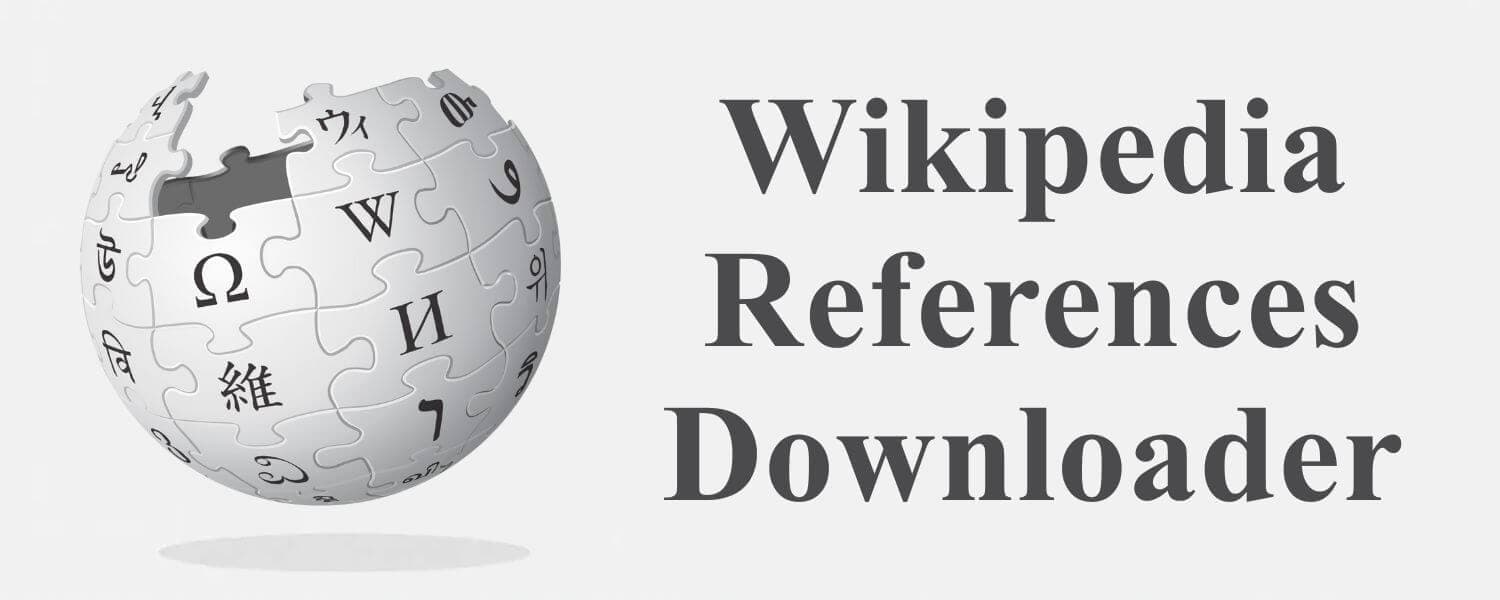 Wikipedia References Downloader
